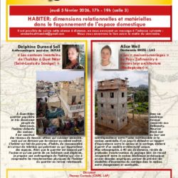 HABITER: dimensions relationnelles et matérielles dans le façonnement de l'espace domestique